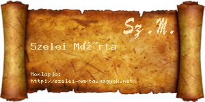 Szelei Márta névjegykártya
