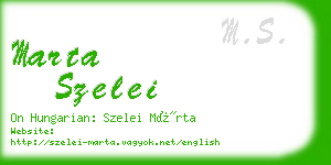 marta szelei business card